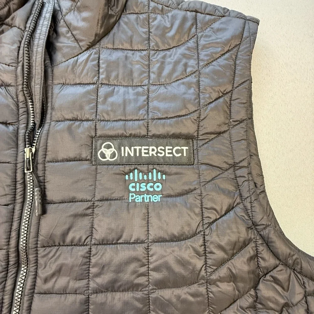 The North Face‎ Light Vest Thermo ball Puffer Full Zip Men's L Black W/ Logos